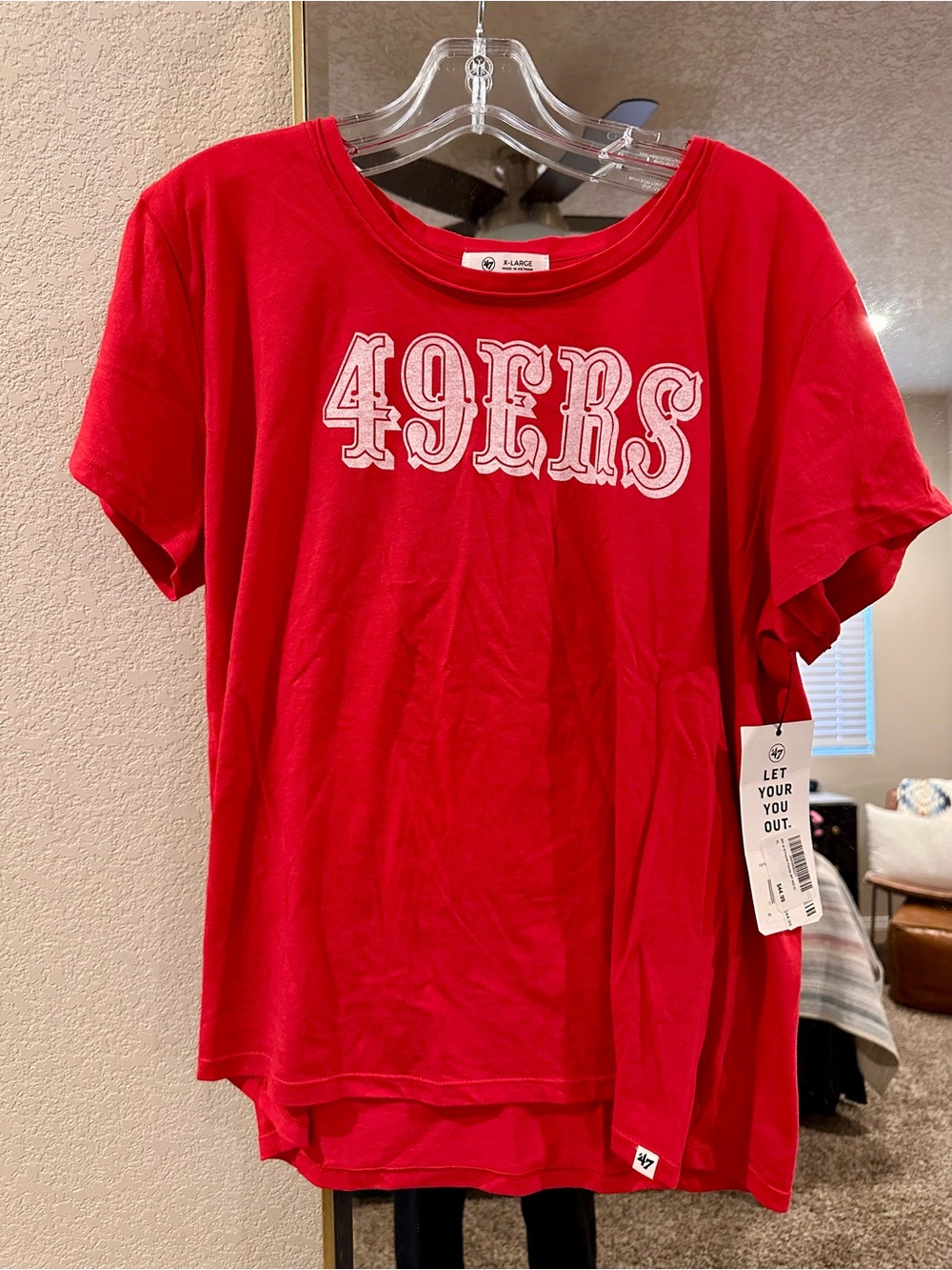 Women’s Premier Frankie 💯 Cotton 49ERS Short Sleeve Tee NWT